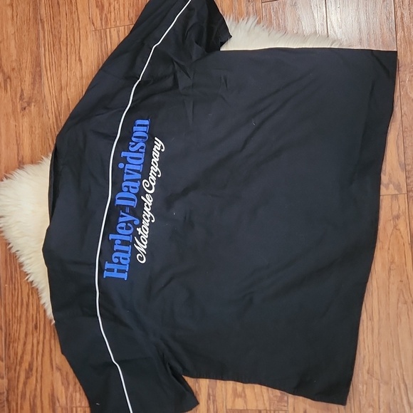 Harley Davidson Button Front Mechanic Shirt - Picture 3 of 4